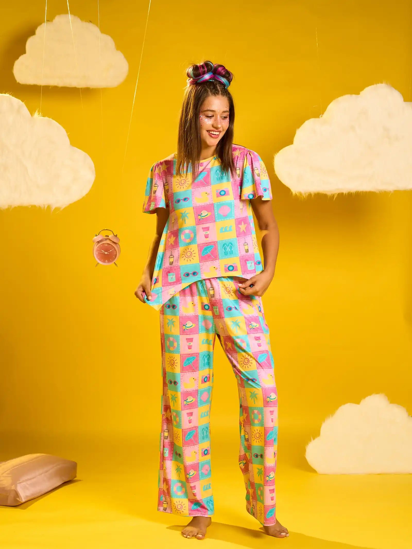 Ocean Pop Wide Leg Pants